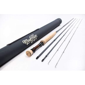 Moonshine Rod Company Fly Fishing Rod with Carrying Case and Extra Rod Tip Section Fast Action, The Vesper, 3wt 10'6" ESN