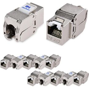 Cable Matters [UL Listed] 10Gbps 12-Pack Shielded Cat6A Keystone Jack in Kuwait