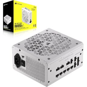 CORSAIR RM850x Shift Fully Modular ATX Power Supply - 80 Plus Gold - ATX 3.0 - PCIe 5.0 - Zero RPM - Modular Side Interface - White