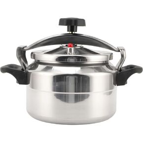 Stainless Steel Pressure Cooker, Aluminum Explosion Proof Pressure Canner Large Capacity Rice Cooker Cookware with Compound Bottom for Gas Electric Flat Top Stoves Easy To Open