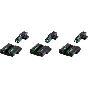 TruGloTritium Pistol Sight Accessories with Front Focus Lock, Fortress Finish Protection Compatible with Smith & Wesson M&P Models (3 Pack)