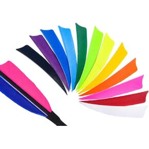 ZSHJGJR 50pcs 3" 4" 5" Shield Cut Archery Fletches Arrow Feathers Turkey Feather Right/Left Wing for DIY Hunting Arrows Accessories