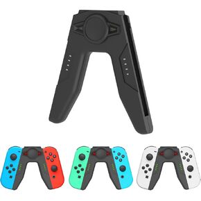 Charging Hand Grip for NS Switch & OLED Model - Controller Charger Holder with Indicator for Switch (Black)