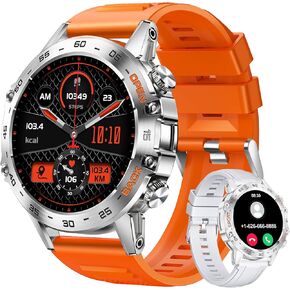 Military Smart Watch for Men(Answer/Dial Calls),100 Sports Modes, 5ATM Waterproof Fitness Watch with Heart Rate/SpO2/Blood Pressure for Android and iOS,1.39''HD DIY Screen Smartwatch Black