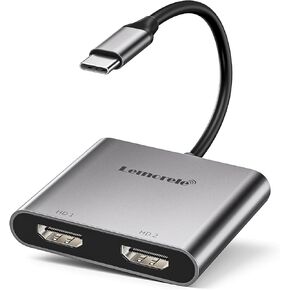 Lemorele USB C to HDMI Adapter | 4K 60Hz Dual Monitor Converter | for Dell, HP, Surface, Lenovo Type C Laptops
