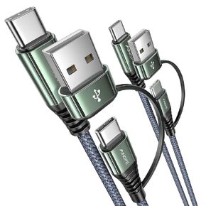 AINOPE USB C Cable 10ft C Chargers Fast Charging 4 in 1 for iPhone 16 15 Charger Cords, 60W Type C Cable iPad Charger Fast Charging Accessories USB to USB C Cable for iPad Pro Samsung MacBook Grey