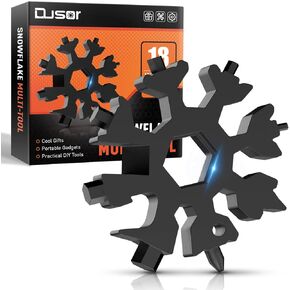 Dusor Gifts for Men, 18-in-1 Snowflake Multitool, Stocking Stuffers for Adults Men, Gifts for Dad, Him, Husband, Mens Gifts for Christmas, Gifts for Men Who Have Everything, Cool Gadgets Tools for Men