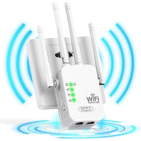 WiFi Extenders Signal Booster for Home - Internet Extender WiFi Booster, Long Range up to 12880Sq.ft and 120 Devices WiFi Repeater Signal Booster