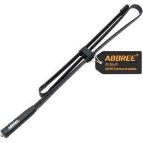 ABBREE GMRS Radio Antenna 42.5-inch SMA Female CS Tactical Antenna for Baofeng UV-5R AR-152 UV-82 BF-888S and GM-15 Pro GMRS GM-5RH TD-H3 Radio Antennas