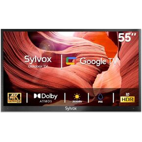 SYLVOX Outdoor TV, 43 inch 2000 Nit High Brightness Smart Outdoor TV, 4K Sunlight Readable Display, IP55 Waterproof, Smart TV for Outdoor Households or Commercial Places (Pool Pro 2.0/2024)