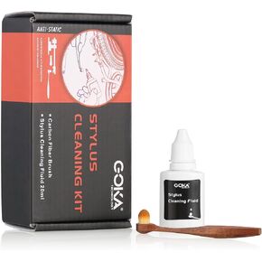 Nobsound Turntable Stylus Cleaning Brush + Cartridge Needle Clean Liquid (20ml) 2-in-1 Kit for LP Vinyl Record Player Anti-Static Dust Removal