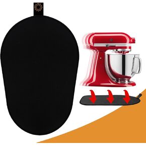 Sliding Mat for Kitchenaid Mixer with 2 Black Kitchen Accessories, Mover Slider Mat Pad for 5-8 Qt Bowl-Lift Stand Mixer, Kitchen Appliance Slider Mat Compatible with Professional 600 Stand Mixer
