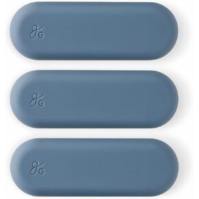 أوزان Sous Vide من Greater Goods مع غلاف من السيليكون ومركز من الفولاذ المقاوم للصدأ، الملحقات المثالية لإكمال مجموعة Sous Vide، مصممة في سانت لويس، عبوة من 3 قطع (أزرق حجري) in Kuwait