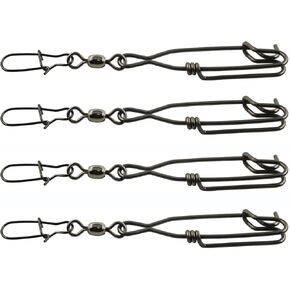 JSHANMEI Longline Fishing Snap Clips High Strength Stainless Steel Floatline Tuna Clips Branch Hangers with Duo Lock Snap Swivels Saltwater Fishing Long Line Clips Longline Decoys