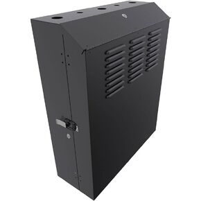 NavePoint 5U Low Profile Vertical Wall Mount Enclosure 36 Inch Server Depth Patch Panel Cabinet Black