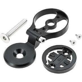 Out Front Bike Stem Mount Compatible with Garmin Edge Wahoo Elemnt Bryton Rider Stages Dash Hammerhead Karoo, Out Front Road Mountain Bike Stem Handlebar Adjustable Mount, Black