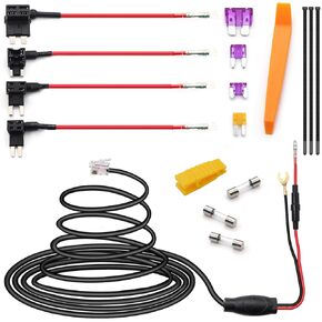 Radar Detector Hardwire Kit,Direct Wire Wiring kit,Radar Detector Quick Connection Plug and Play Power Cord Cable,with RJ-11 Telephone Style Jack Radar Detector (13FT)