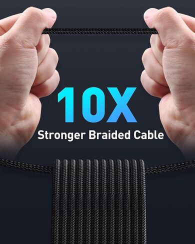 Baseus USB C Cable, 100W PD 5A QC 4.0 Fast Charging USB C to USB C Cable, Zinc Alloy Nylon Braided USB Type C Charger Cable for iPhone 16 15 Pro Plus Pro Max, MacBook, iPad Pro/Mini, Samsung S23/S22+ in Kuwait