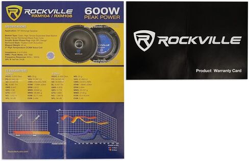 Rockville RXM64 مكبر صوت سيارة متوسط ​​المدى 6.5 بوصة، 150 وات ذروة/75 وات RMS، 4 أوم، متوافق مع CEA، كروس، مع شبكة، عالي وواضح، مثالي لصوت السيارة in Saudi Arabia