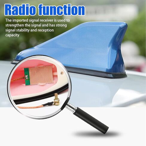 Car Shark Fin Antenna Cover, Roof Aerial Base AM/FM Radio Signal for Car SUV Truck, Vehicle Shark Fin Shape Cover with Adhesive Tape, Car Accessories Antenna Replacement Fits Most Cars (Black) in Saudi Arabia
