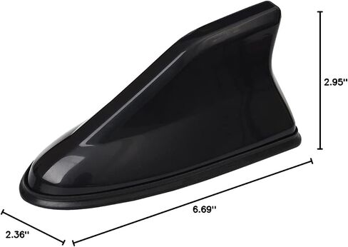 Car Shark Fin Antenna Cover, Roof Aerial Base AM/FM Radio Signal for Car SUV Truck, Vehicle Shark Fin Shape Cover with Adhesive Tape, Car Accessories Antenna Replacement Fits Most Cars (Black) in Saudi Arabia