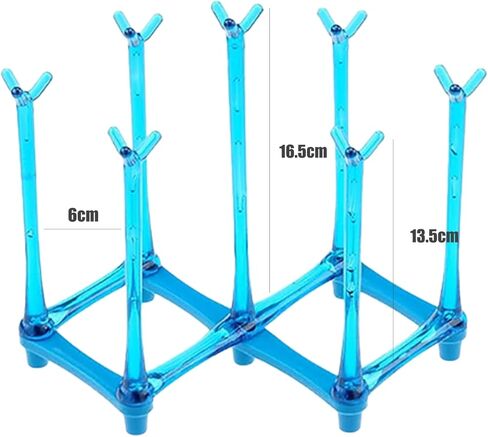 2 Pack Retractable Cup Drying Rack, Drinking Glass and Sports Bottle Drainer Stand, Plastic Bag Dryer and Mug Tree for Kitchen Countertop in Saudi Arabia