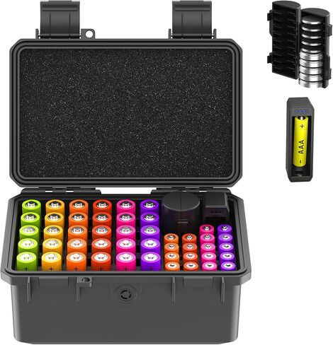 KIWIFOTOS 15 Slots C Cell Battery Organizer Storage Case | Heavy Duty IP67 Waterproof C Type LR14 Alkaline Batteries Holder Containers for Household Outdoor Office All-Purpose in Saudi Arabia