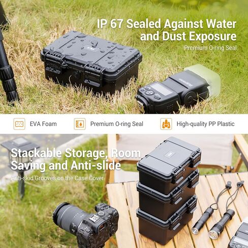 KIWIFOTOS 15 Slots C Cell Battery Organizer Storage Case | Heavy Duty IP67 Waterproof C Type LR14 Alkaline Batteries Holder Containers for Household Outdoor Office All-Purpose in Saudi Arabia
