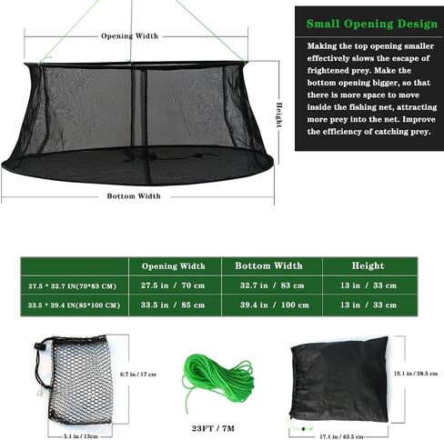 Drasry Fishing Net Trap for Bait Minnow Shrimp Crayfish Foldable Fish Crawdad Lobsters Cast Net Collapsible in Saudi Arabia