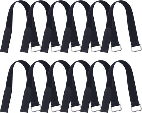 8"12"18"24"30" Hook and Loop Fastening Cable Strap - 30 Pack Reusable Nylon Extend Securing Strap - Adjustable Cinch Strap with Buckle in Saudi Arabia