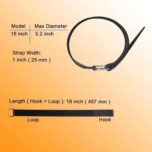 8"12"18"24"30" Hook and Loop Fastening Cable Strap - 30 Pack Reusable Nylon Extend Securing Strap - Adjustable Cinch Strap with Buckle in Saudi Arabia