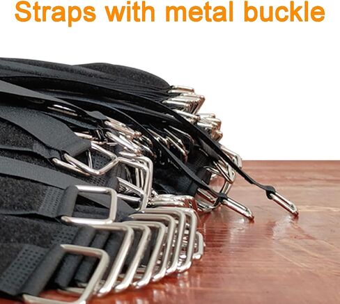 8"12"18"24"30" Hook and Loop Fastening Cable Strap - 30 Pack Reusable Nylon Extend Securing Strap - Adjustable Cinch Strap with Buckle in Saudi Arabia