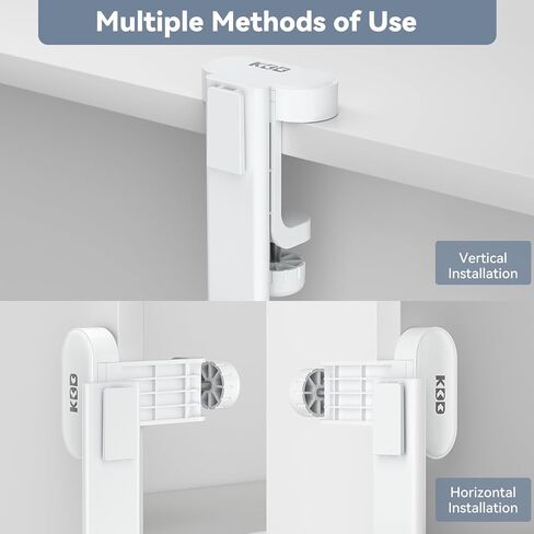 KDD 2 in 1 Headphone Hanger with Desk Cup Holder - Under Desk Clamp Rotatable Headset Holder - Suitable for Coffee Mups, Water Cups, Headphone(White) in Kuwait