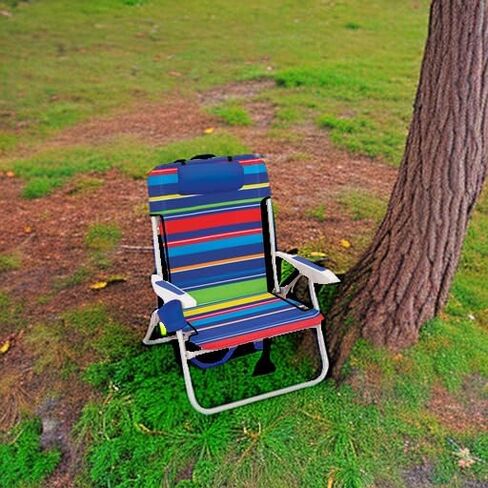 RIO beach Big Boy 4-Position 13" High Seat Backpack Beach or Camping Folding Chair, Turquoise in Kuwait