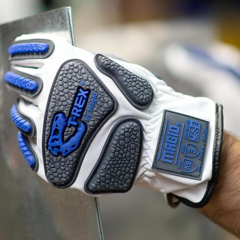 MAGID T-REX Rebel Series, 1 Pair, AeroDex Lined, ANSI Cut Level 9, Driver Style Impact Work Gloves, Size 9/Large, TRX889 in Saudi Arabia