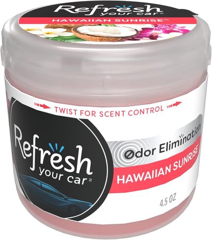 Refresh Your Car! Air Freshener, Odor Eliminator, Scented Gel Can, Fresh Linen Scent, 4.5 Oz in Saudi Arabia