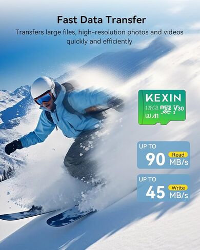 بطاقة ذاكرة KEXIN Micro SD سعة 64 جيجابايت 5 عبوات بطاقات ذاكرة microSDXC فئة 10 بطاقة Micro SD عالية السرعة تصل إلى 85 ميجابايت/ثانية، C10، U3، V30، A1 in Saudi Arabia