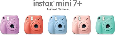 Fujifilm Instax Mini 7+ Camera, Easy to Operate, Portable, Handy Selfie Mirror, Polaroid Camera, Perfect for Beginners and Experts, Sleek and Stylish Design - Coral (Renewed) in Saudi Arabia
