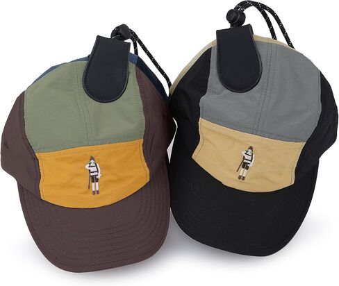 CLAPE 5 Panel Cap Curved Bill Dad Golf Cap Waterproof Nylon Hat Stylish Embroidered Baseball Cap Hip Pop Dancing Snapback Cap in Kuwait