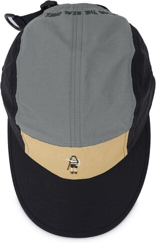 CLAPE 5 Panel Cap Curved Bill Dad Golf Cap Waterproof Nylon Hat Stylish Embroidered Baseball Cap Hip Pop Dancing Snapback Cap in Kuwait