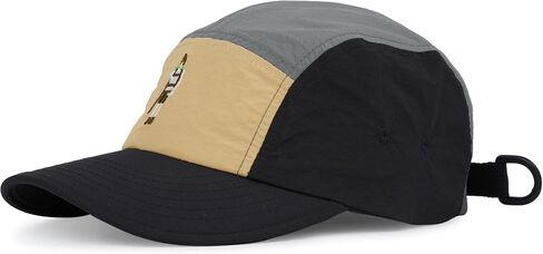 CLAPE 5 Panel Cap Curved Bill Dad Golf Cap Waterproof Nylon Hat Stylish Embroidered Baseball Cap Hip Pop Dancing Snapback Cap in Kuwait