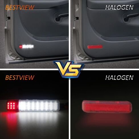 Bestview RGB LED أضواء الباب الداخلية مجاملة ضوء الباب الجمعية لوحة عاكسات الباب الخلفي الأمامي متوافقة مع Fo-rd 1999-2007 F250 F350 F450 F550 Super Duty & 2000-2005 Excursion، حزمة من 2 in Saudi Arabia