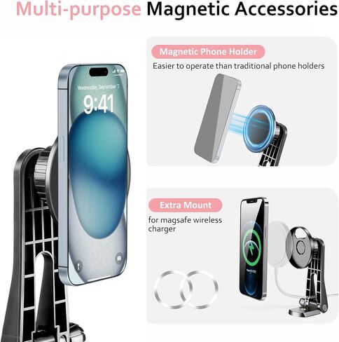 Aureday 12'' Selfie Ring Light with 62'' Tripod Stand and Magnetic Phone Holder, LED Ringlight for Recording/TikTok/Makeup/Photography, Circle Fill Light with Wireless Remote for iPhone&Android Phones in Saudi Arabia