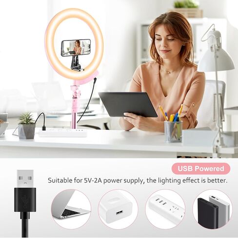 Aureday 12'' Selfie Ring Light with 62'' Tripod Stand and Magnetic Phone Holder, LED Ringlight for Recording/TikTok/Makeup/Photography, Circle Fill Light with Wireless Remote for iPhone&Android Phones in Saudi Arabia