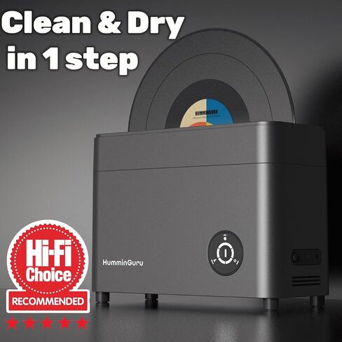 Ultrasonic Vinyl Record Cleaner- 40kHz Ultrasonic Vinyl Record Cleaning Machine with Auto Drying, Vinyl Record Cleaner Kit with Filters, 1Y Warranty (HG01 7/10/12 Inch) in Kuwait