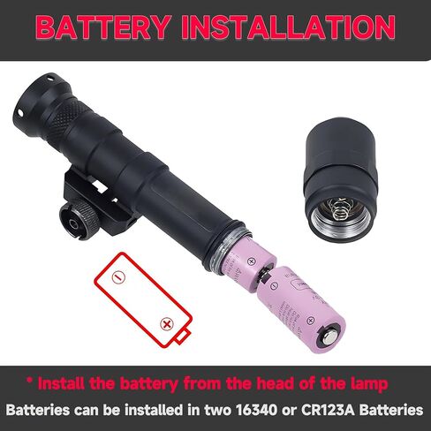 Tactical Flashlight Mloc Flashlight with Remote Pressure Switch and Mloc Mount, Picatinny Mount (600) in Saudi Arabia