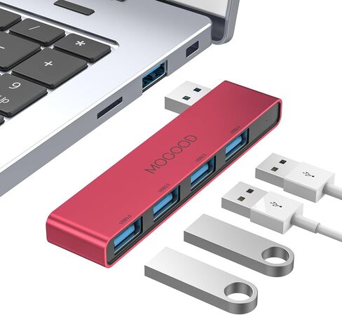 محور USB لأجهزة الكمبيوتر المحمول، محور USB MOGOOD 3.0 USB موزع بيانات نحيف للغاية [الشحن غير مدعوم] محطة محول USB متعددة منافذ USB لأجهزة الكمبيوتر المحمول، Windows PC، Mac، الطابعة، محرك فلاش، محرك الأقراص الصلبة المحمول in Kuwait