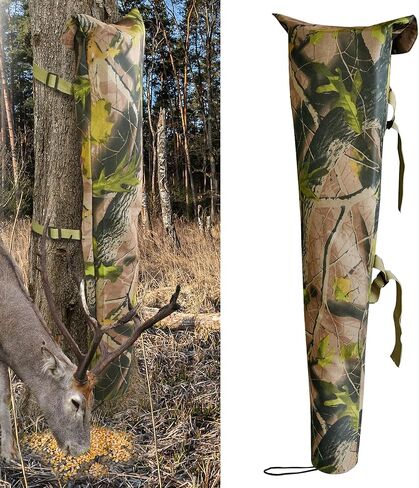 Bag Feeder Adjustable Deer Corn Feeders for Deer Hunting Durable Weatherproof Gravity Deer Feeder Tree Deer Feeders for Hunting -HD Camo in Kuwait