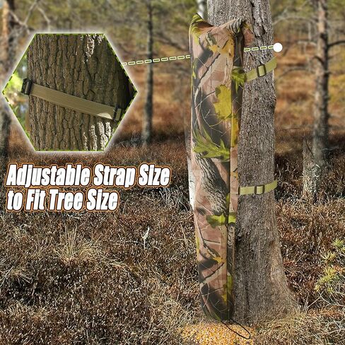 Bag Feeder Adjustable Deer Corn Feeders for Deer Hunting Durable Weatherproof Gravity Deer Feeder Tree Deer Feeders for Hunting -HD Camo in Kuwait