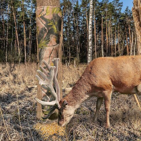 Bag Feeder Adjustable Deer Corn Feeders for Deer Hunting Durable Weatherproof Gravity Deer Feeder Tree Deer Feeders for Hunting -HD Camo in Kuwait